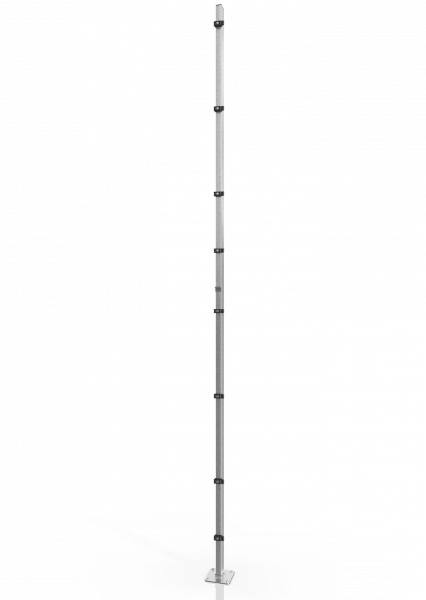 POTEAU DE LIGNE POUR L'INTRALOGISTIQUE ECONFENCE® BASIC LINE ZINC 60X40X4000MM