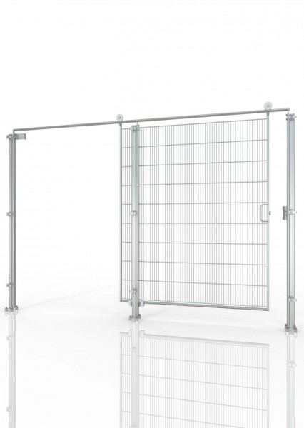 Porte coulissante en acier inoxydable pour la protection des machines DIN gauche HYGIENEFENCE®3000X2000mm