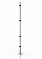 Poteau de ligne pour l'intralogistique ECONFENCE® BASIC LINE ZINC 60x40x2400MM