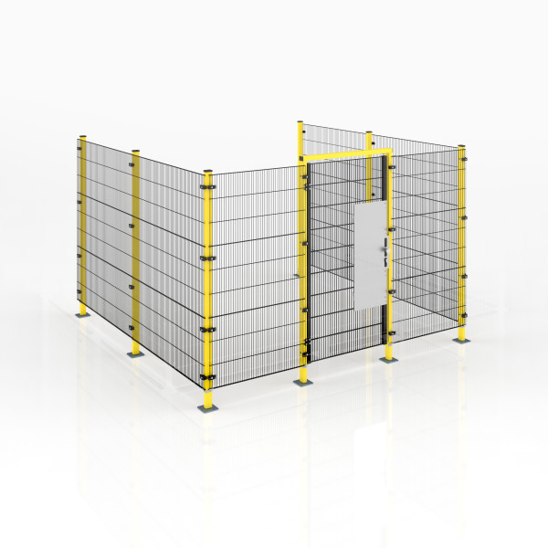 Protection des machines, système modulaire ECONFENCE® BASIC LINE 3000x3000 ouvert